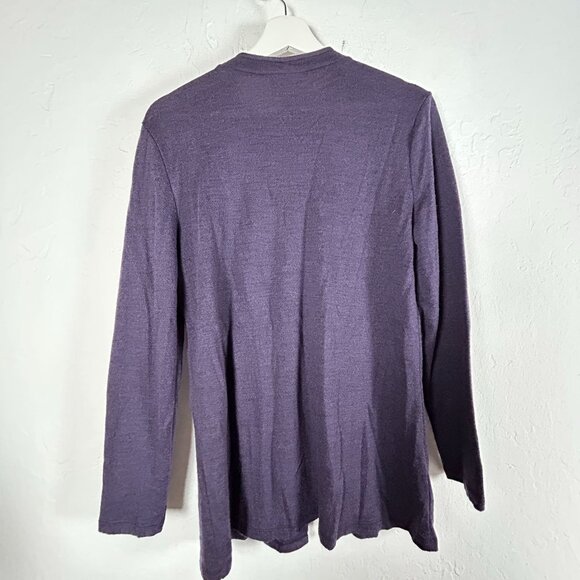 TravelSmith Womens Purple Washable Wool-Blend Long-Sleeve Tunic Jacket Medium - Picture 2 of 7